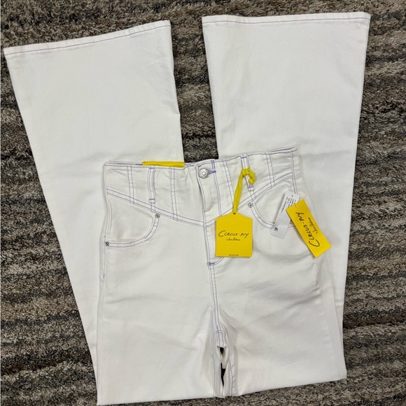Circus By Sam Edelman Super High Rise Flare Jeans In White Sz 27 NWT | Flared - - Picture 3 of 13
